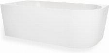 Blue Label Rasmus back-to-wall bad, hoek links acryl 180x80x58cm mat wit
