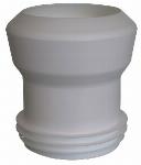 Solar closetafvoermanchet recht, kunststof, lengte 135mm, uitwendige aansluitdiameter 105 - 100mm, wit