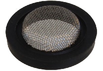 Solar vuilvangzeef 3/4" m. dichting Santoprene, rvs 304,verpakt per 2 stuks . Gummi dichting met vuilvangzeef