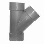Solar pvc lijm t-stuk 45� 75x75mm mof-mof, grijs