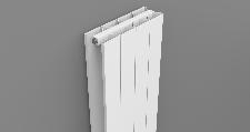 Thermrad Alustyle radiator 1206W, recht, verticaal, 6 aansluitingen 1/2", hxlxd 1826x320x95mm, mat wit