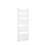 Thermrad Tone handdoekradiator 936W, Ronde stralingsbuis en collector, 6 aansluitingen, hxl 1800x550mm, wit RAL9016