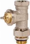 Thermrad thermostatiseerbaar ventiel 1/2" Recht, met staartstuk en wartel voor verdelers t/m 6 groepen