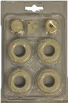 Thermrad radiator stoppen en verloopringen set 1/2" voor AluBasic KIT 1/2