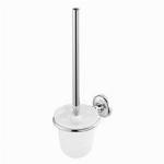 Geesa Hotel closetborstelgarnituur, wandmontage, verchroomd, rond staf, met inzet, hxbxd 374x113x148mm, chroom
