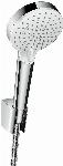 Hansgrohe Crometta / Vario Porter 'S, Handdouche badset, 100mm douchekop, 2jet, 1250mm doucheslang, met douchehouder, chroom/wit