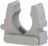 JSL kabelbuisklem, �16-22mm, schroefgat, kunststof, grijs, 50 stuks