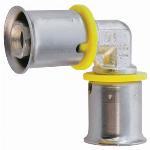 Wavin Tigris Gas M1 kniekoppeling 90°, 16x16mm (pers x pers)