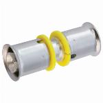 Wavin Tigris Gas M1 rechte koppeling, 16x16mm (pers x pers)