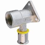Wavin Tigris Gas M1 muurplaat cilindrisch 16x1/2" (pers x binnendraad) 4378816121