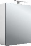 Emco Mee spiegelkast, 2 deuren, front- en binnenspiegel, hxbxd 700x600x210mm, aluminium-look