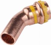 VSH SudoPress Gas bocht 45� koper 15x15mm 6674118