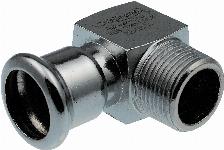 VSH XPress knie 90� staalverzinkt 22mm x 3/4 inch buitendraad pers 6202108