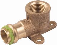 VSH SudoPress muurplaat 90� koper 12mm x 1/2 inch binnendraad 6672600