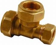 Solar Knelfitting, messing, T-koppeling 15x15x12mm knel (knel x knel x knel)