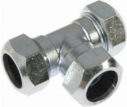 VSH Klem verloop T-stuk 22 x 22 x 15 mm staal verzinkt knel x knel x knel 6322162