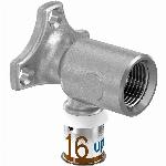 Uponor S-Press Plus Aqua pers muurplaat met lange flens 16mmx1/2" Binnendraad 1070644
