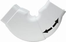 Canalit AC verticaal hoekstuk aircokanaal kunststof, opklembaar (snap), hxb 60x80mm, wit RAL9010
