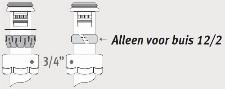 Jaga koppelling aluminium buis diameter 3/4x16/2 5094.2616