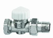 Heimeier Calypso V-exact voorinstelbare thermostatische radiatorkraan 1/2" Recht. Verkorte versie