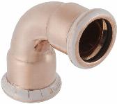 Geberit Mapress, Bocht, 90 graden, 1-delig, koper, met CIIR afdichtring, 12mm x 12mm (persmof x persmof)