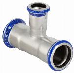 Geberit Mapress, Verloop T-stuk, 90 graden, RVS 316, met CIIR afdichtring, 22mm x 12mm x 22mm (persmof x persmof x persmof)