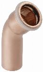 Geberit Mapress bocht 45 graden 1-delig, koper, met CIIR afdichtring, 22mm x 22mm (schuifeind x persmof) 60704