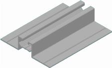 Solarstell Trapezoide profiel 20mm L=6100 mm voor steel deck 236120
