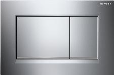 Geberit Sigma 20 bedieningspaneel DF frontbediend  24.6x16.4cm t.b.v. inbouwreservoir 8 en 12cm glans verchr./mat verchr./glans verchr. 115883KH1