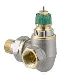 Danfoss Dynamic Valve 2-in-1 radiatorafsluiter 013G7719 Type RA-DV Dubbel haaks Rechts DN15