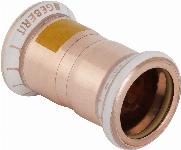 Geberit Mapress, Sok, gas, recht, 1-delig, koper, met HNBR afdichtring, 22mm x 22mm (persmof x persmof)