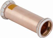 Geberit Mapress, Overschuifsok, gas, recht, 1-delig, koper, met HNBR afdichtring, 22mm x 22mm (persmof x persmof)