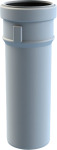 Burgerhout Safe-pp enkelwandige buis kunststof 80mm wand 2.2mm lengte 500mm steekeind/mof met afdichting wit RAL9016 400453975