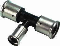 Henco T-stuk, 26mm x 16mm x 26mm kunststof (pers x pers x pers)
