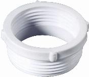 Walraven, McAlpine, Verloopring buiten/binnen, 1 1/2" x 1 1/4", 21mm hoogte, PP, wit (voor vergroten van buitendraad)