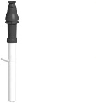 Burgerhout Skyline dakdoorvoer, concentrisch 60/100mm, kunststof, pp, lengte 1290mm, zwart/wit