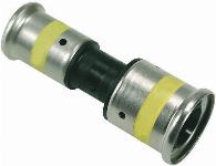 Henco rechte koppeling, verloopkoppeling 20 x 16mm kunststof GAS (pers x pers)