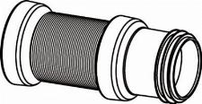 Wisa Flexifon afvoer, flexibel, universeel, 2x 110mm aansluitdiameter, 300-650mm lengte, kunststof, wit
