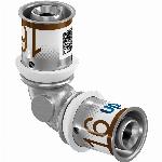 Uponor Bocht, 90 graden S-press plus 16mm  x 16mm (pers x pers) messing 10 bar 1070527