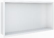 Looox inbouwnis RVS 60 x 30 cm met flens, met deur, diepte 7 cm, wit