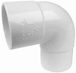 Wavin Wadal pvc L-bocht 88°, doorsnee 32mm, lijmmof/spie-eind, wit