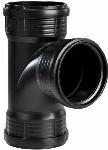 Pipelife PP Master t-stuk 90x90 87.5gr 3xm zwart
