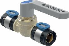 Geberit FlowFit kogelkraan met hendel brons d20 619.851.00.1