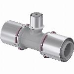 Uponor S-Press composiet T-stuk verlopend PPSU 75x32x75mm 1032892