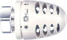 Herz Mini thermostaatkop, M28x1,5, vloeistofgevuld, 6-30C, met 0-stand en vloeistof voeler