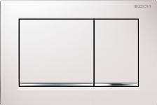 Geberit Omega 30 bedieningspaneel DF kunststof 21.2x14.2cm frontbediend wit/glans chroom/wit 115080KJ1