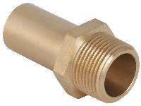 Geberit Mapress, Overgang, 1-delig, brons, met CIIR afdichtring, 22mm x R3/4" (schuifeind x buitendraad)