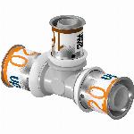 Uponor S-Press Plus PPSU pers composiet T-stuk verlopend 20x16x16mm 1039949