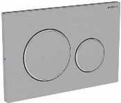 Geberit Sigma20 bedieningspaneel DF frontbediend 24.6x16.4cm geborsteld RVS 115889SN1