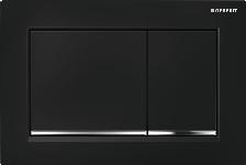 Geberit Omega 30 bedieningspaneel DF kunststof 21.2x14.2cm frontbediend zwart/glans chroom/zwart 115080KM1
